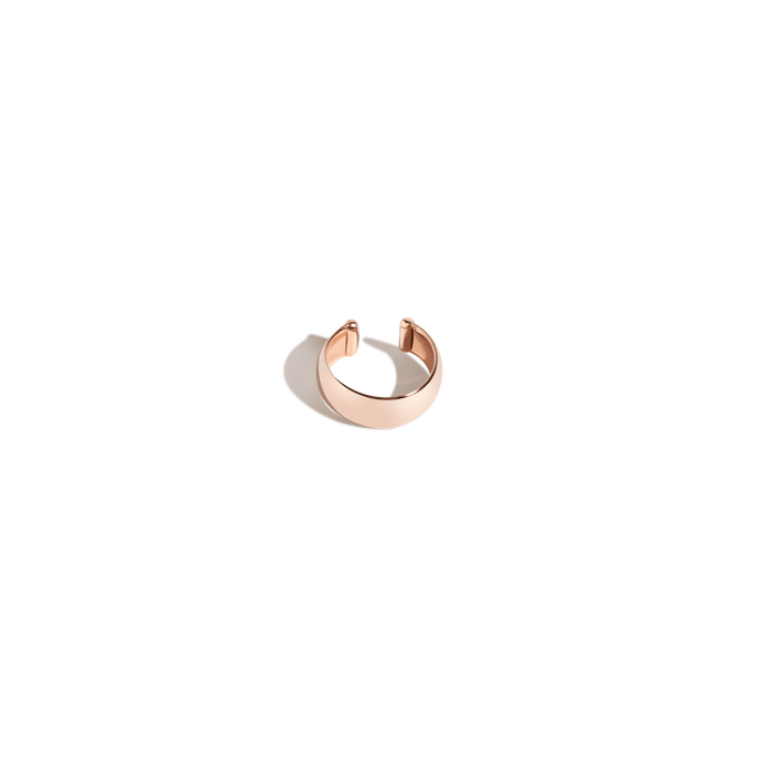 Bold Ear Cuff Rose Gold Vermeil 14k Rose Gold 18k Rose Gold Laid down    Front First