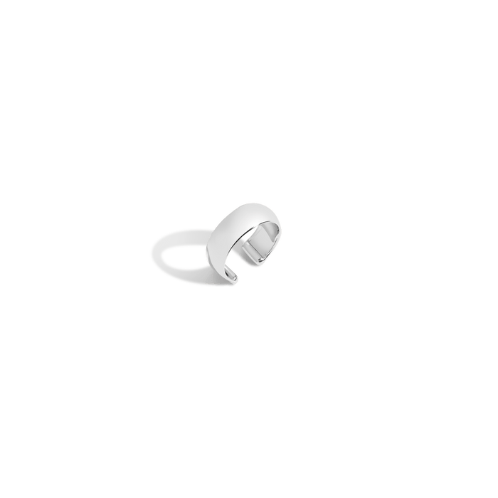 Bold Ear Cuff White Gold Vermeil 14k White Gold 18k White Gold Half Side