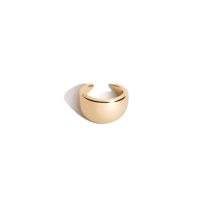 Bold Tapered Ear Cuff Vermeil Yellow Gold