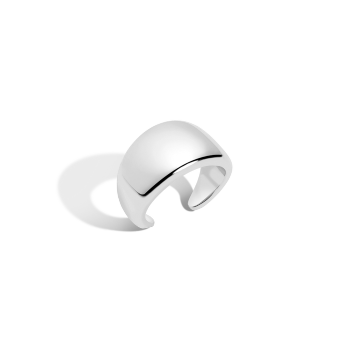 Bold Tapered Ear Cuff Vermeil White Gold First