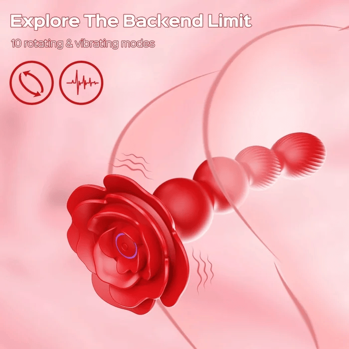 Booty shaker - 10 Vibrations and 360° Twisting Silicone Anal Beads