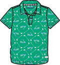 Boys Golf Course Cruiser Knit Short Sleeve Performance Polo: Green