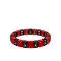BR-RS-1002 Black/Red Rhinestone Bracelet