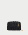 Brit Black Flat Pleated Clutch