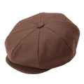 Brown wool felt newsboy cap