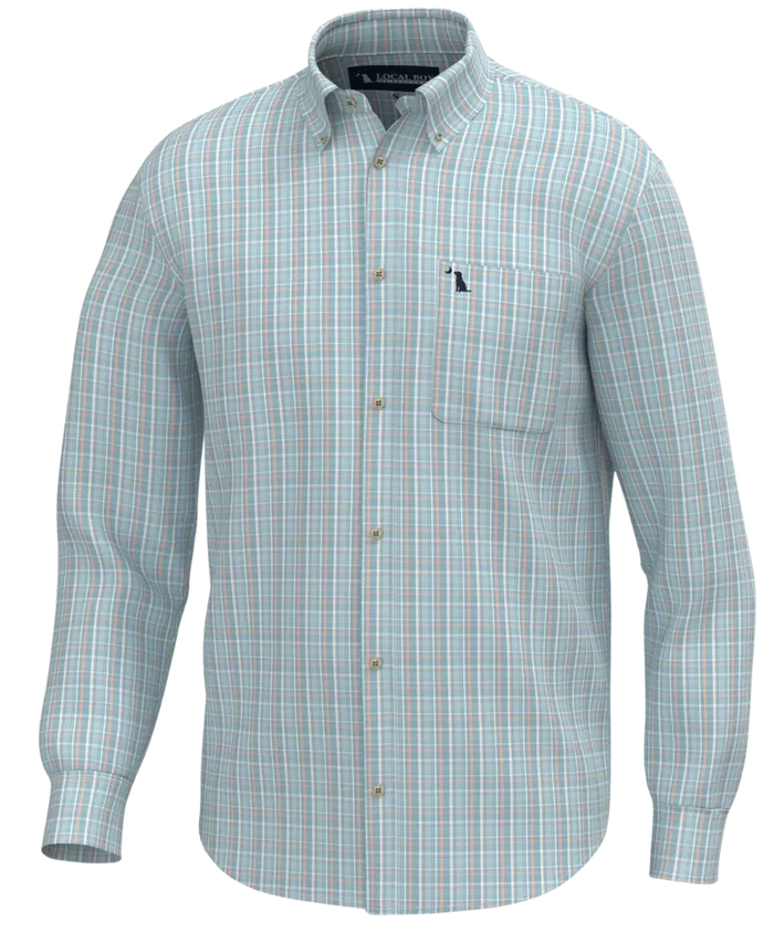 Buffkin Dress shirt green and pink Local Boy