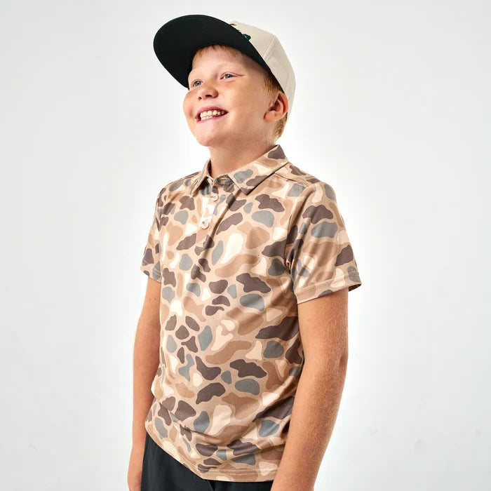 Burlebo Youth Performance Polo - Pintail Camo