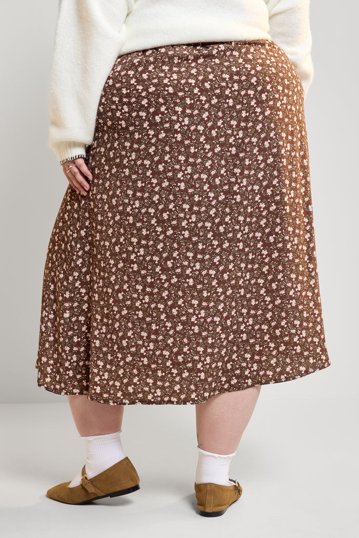 Button Midi Skirt - 6016