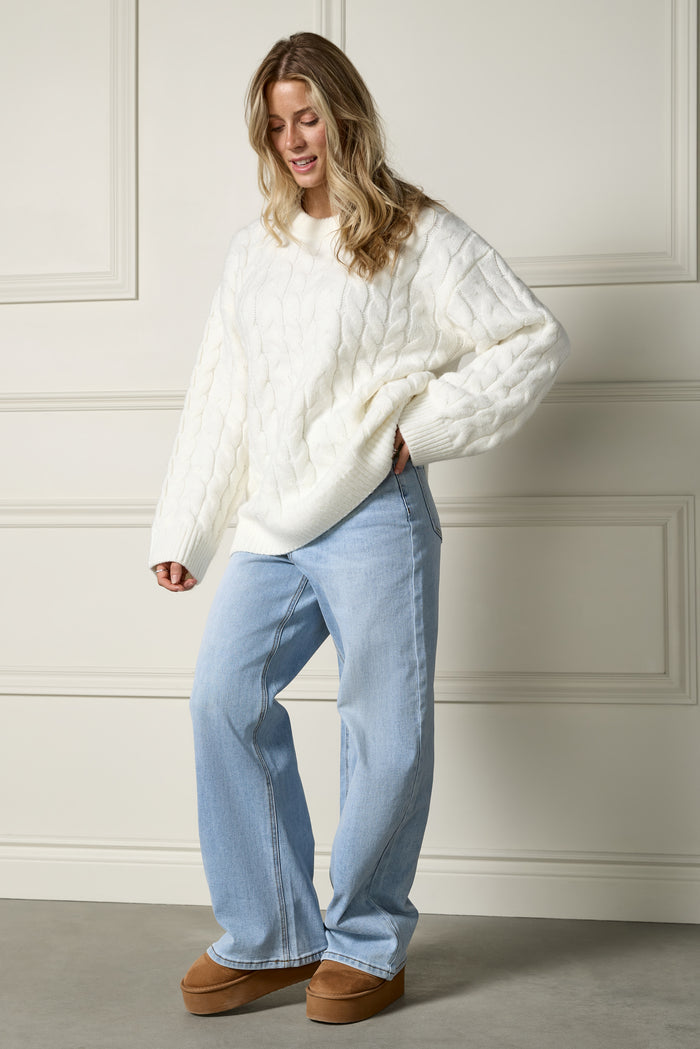 Cable Knit Sweater - 8149
