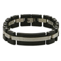 Cable link cremation bracelet-onyx & pewter cremation supplies and equipment product