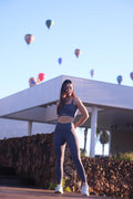 Calça Legging Flow Fit Feminina  Athleta Cinza Chumbo