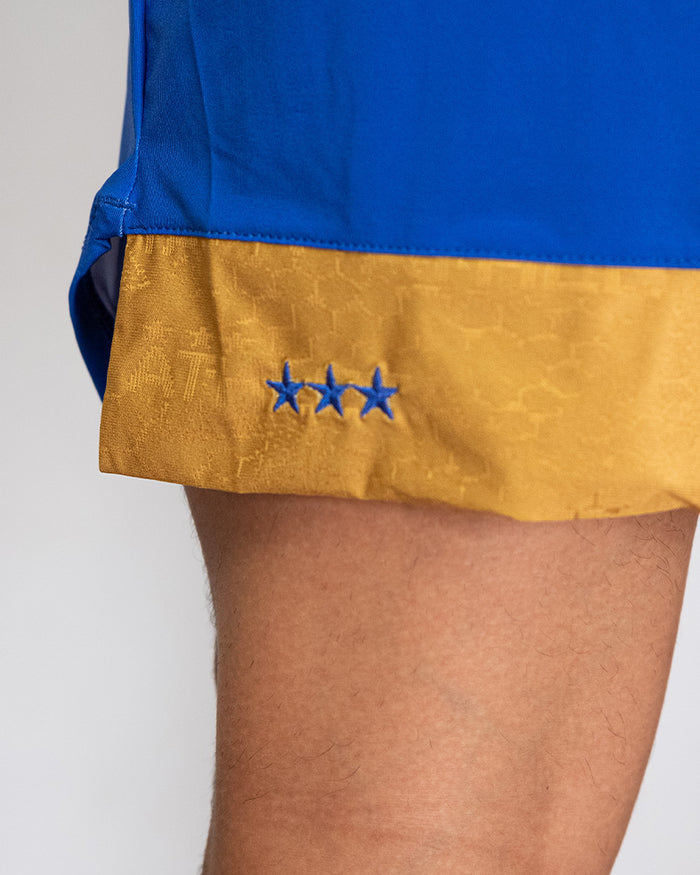 Calção Athleta SS25 Futevôlei - Blue White Gold