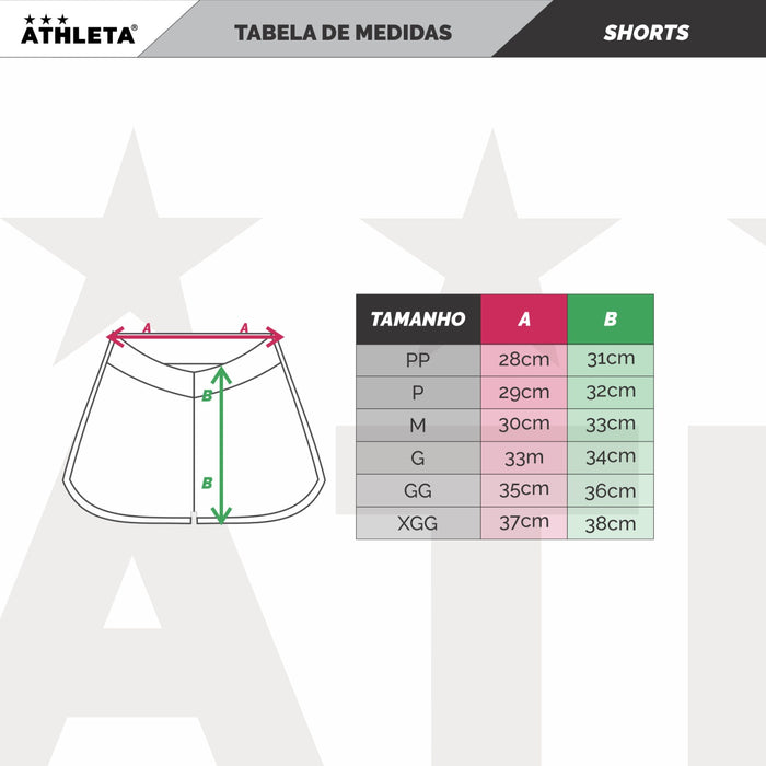Calção Athleta SS25 Futevôlei Fem - Blue White Gold