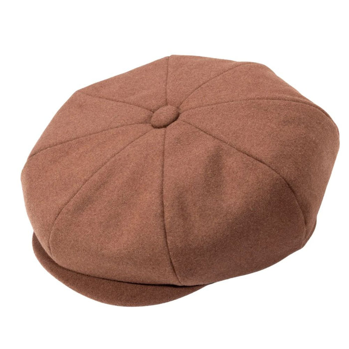 Camel wool felt newsboy cap