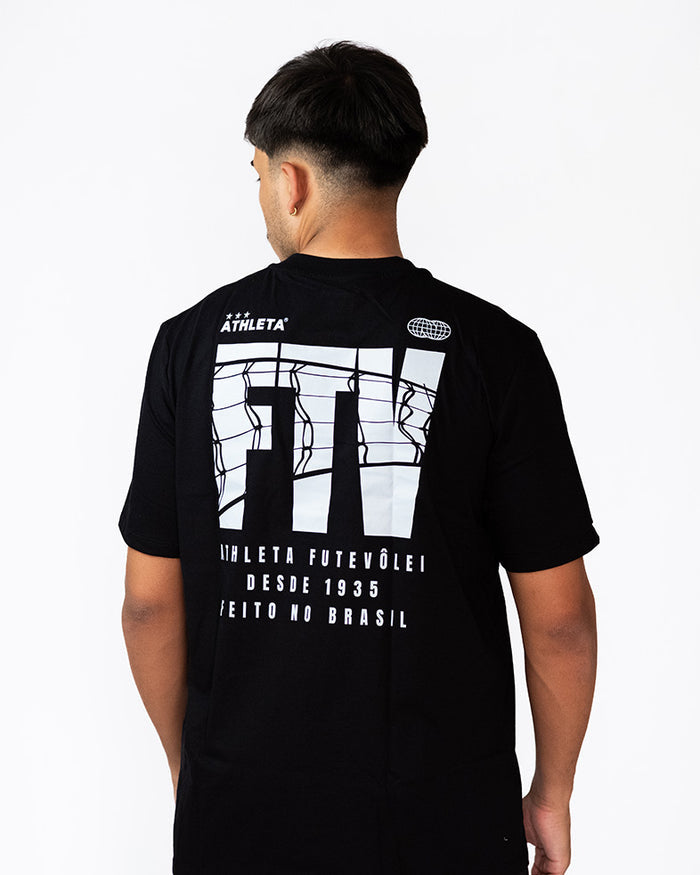 Camisa Athleta 90 Casual Futevôlei Block Preta ATL005