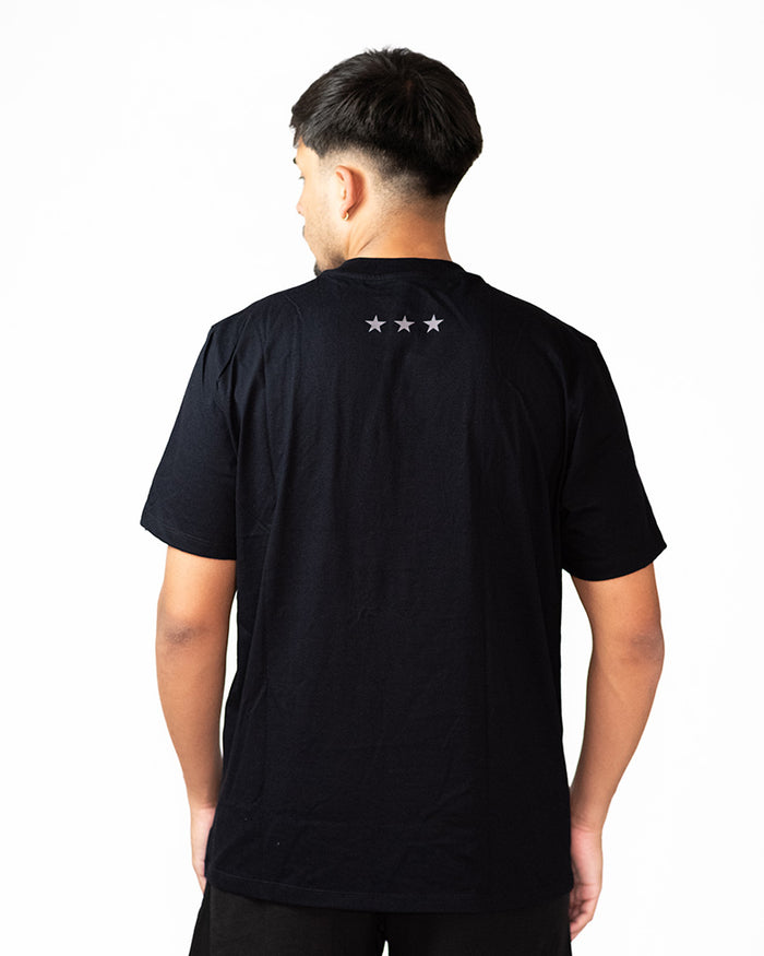 Camisa Athleta 90 Casual Futevôlei Diagonal Preta ATL007