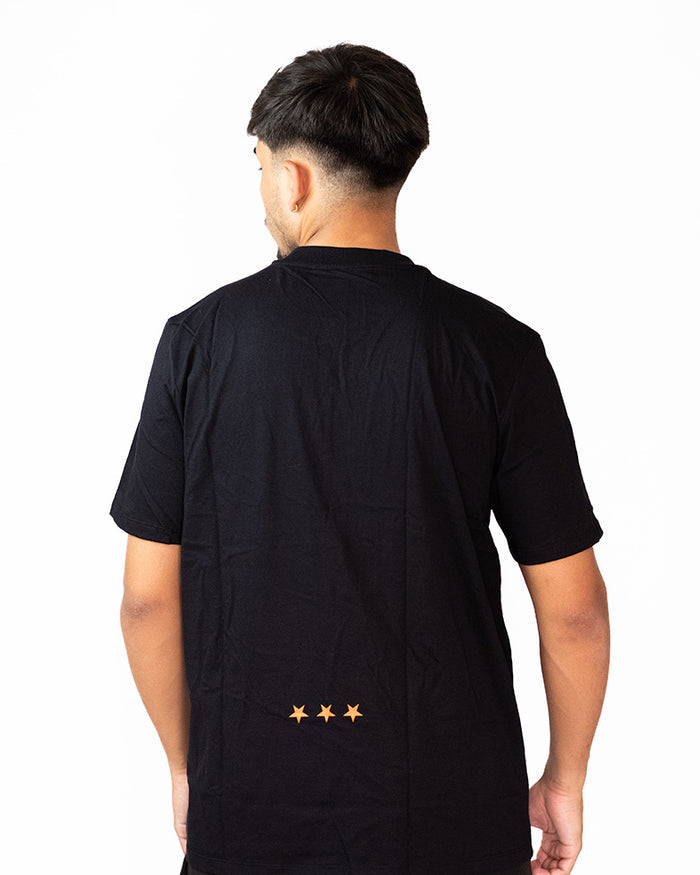 Camisa Athleta 90 Casual Futevôlei Shark Preta com Laranja ATL003