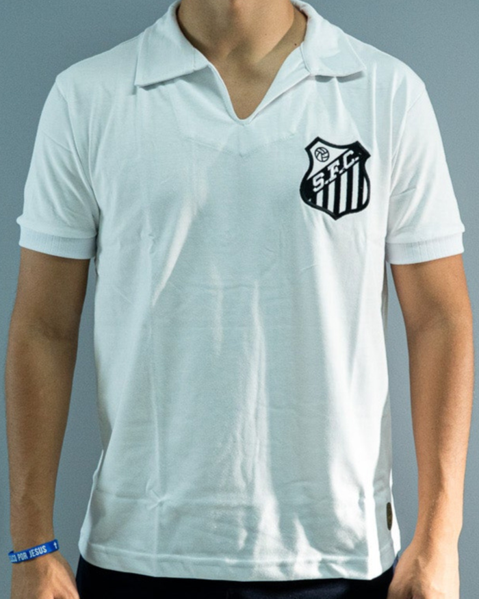Camisa Athleta Santos Manga Curta Retrô 1962 e 1963