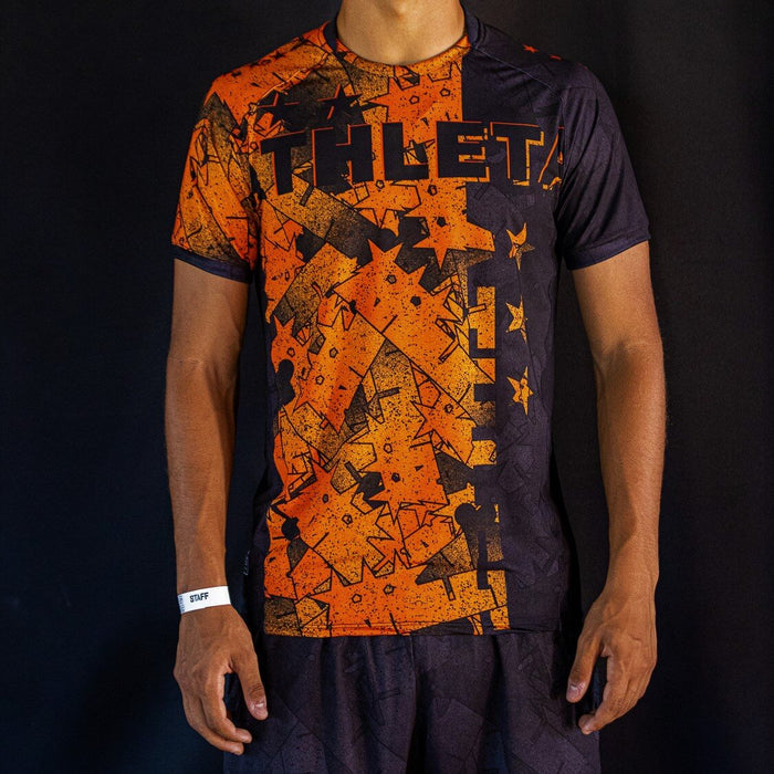 Camisa Linha Athleta Free 23 - Preto com Laranja