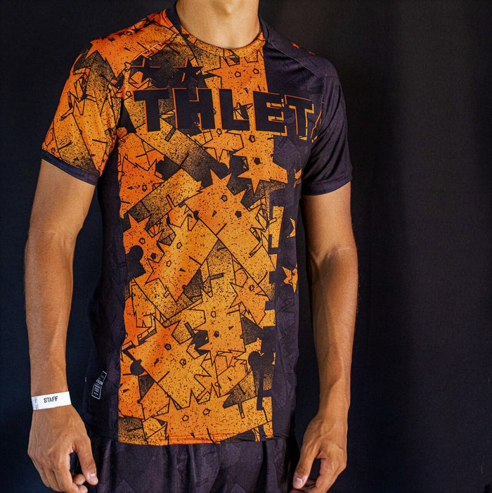 Camisa Linha Athleta Free 23 - Preto com Laranja