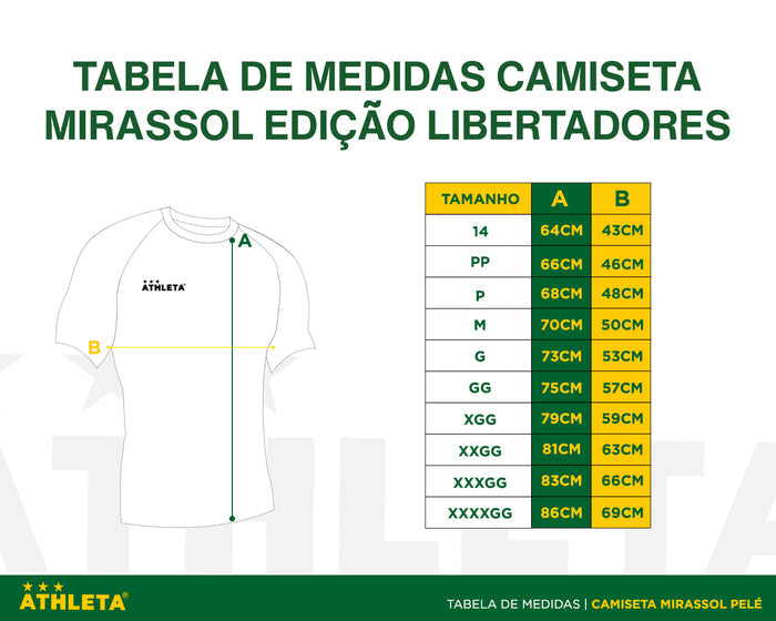 Camisa Oficial Mirassol FC Athleta x Pelé | Edição Libertadores
