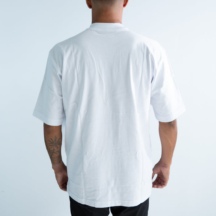 Camiseta Athleta Casual Oversized Black and White 2025- Branca Logo bolinha