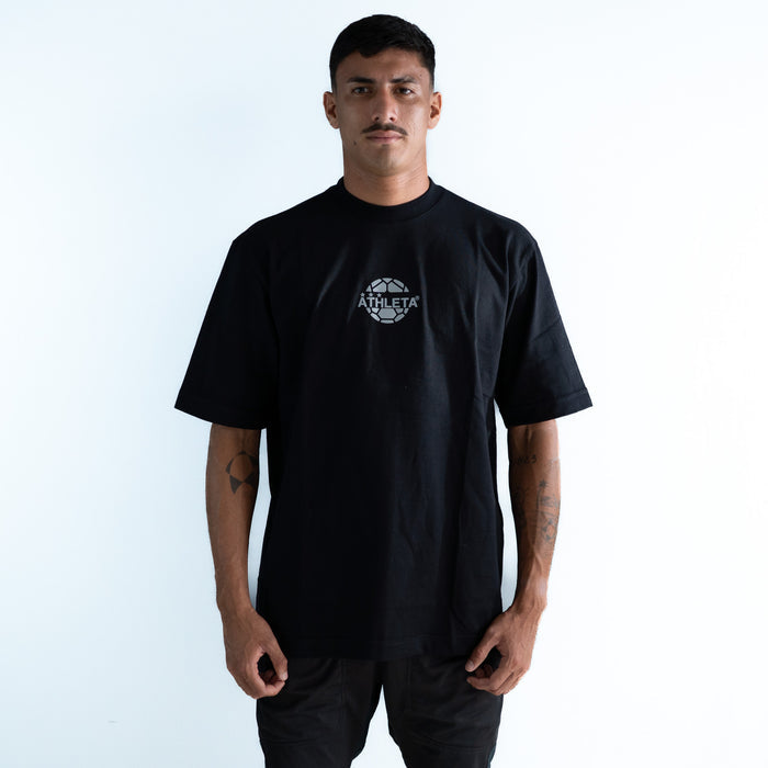 Camiseta Athleta Casual Oversized Black and White 2025- Preta Logo bolinha