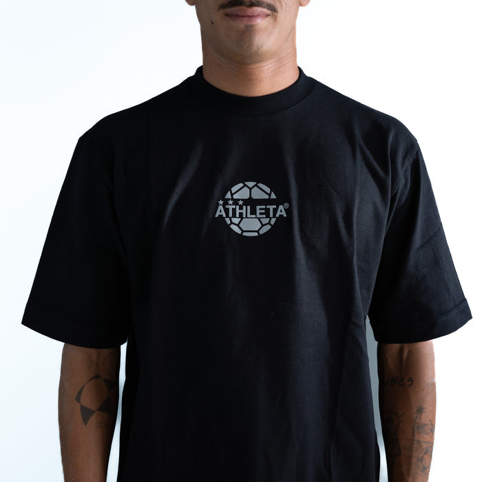 Camiseta Athleta Casual Oversized Black and White 2025- Preta Logo bolinha