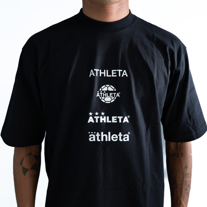 Camiseta Athleta Casual Oversized Black and White 2025- Preta Logos