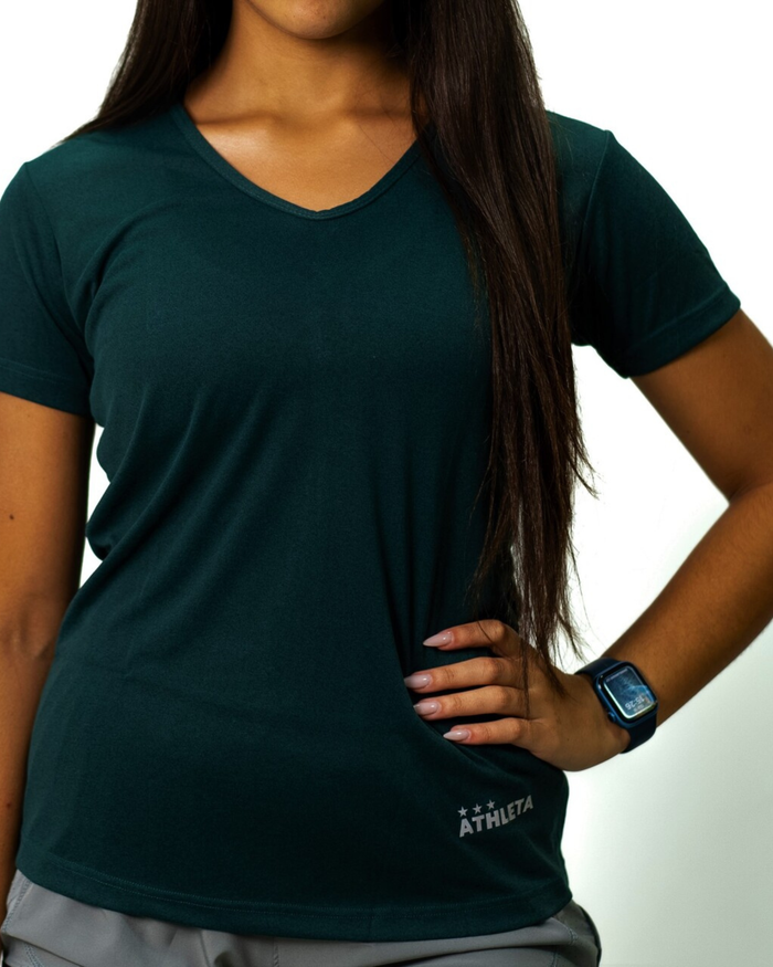 Camiseta Athleta Soft 23 Amini Crepe Fem Verde Escuro