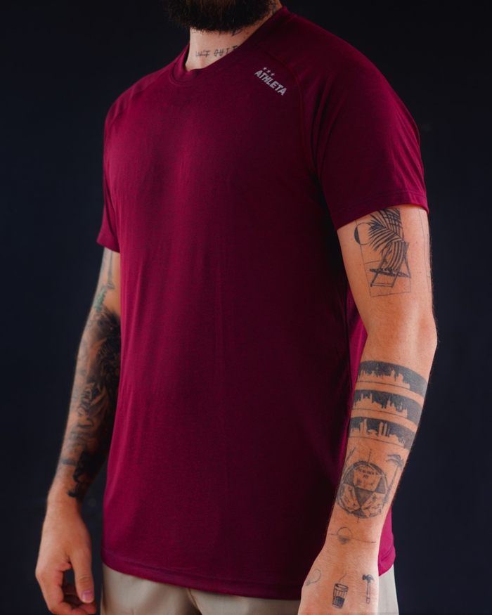 Camiseta Athleta Soft 23 Amini Crepe Masc Vinho