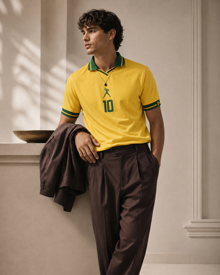 Camiseta Brasil Pelé 10 | Casual Amarela
