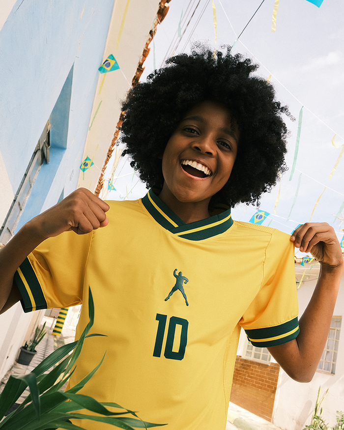 Camiseta Infantil Brasil Pelé 10 | Performance Amarela