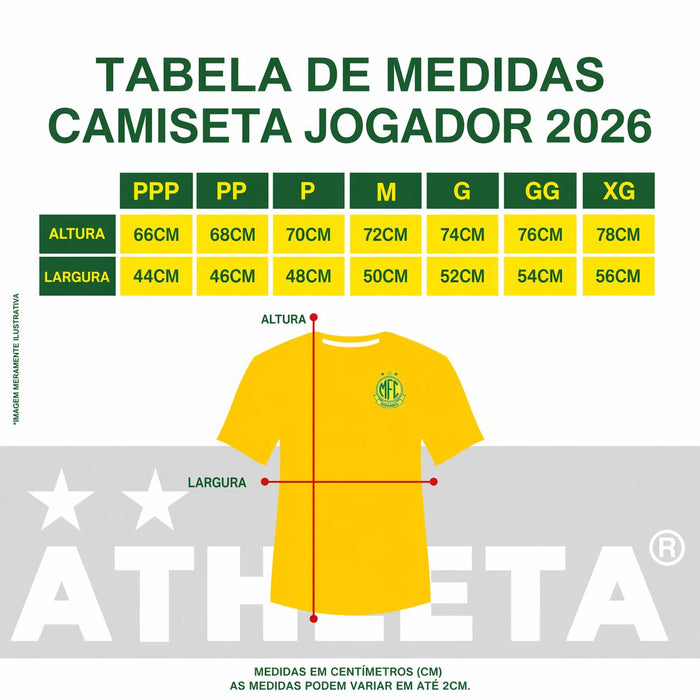 Camiseta Oficial Mirassol 2026 Amarela