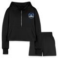 Centennial Hoodie & Jogger Short Set - black