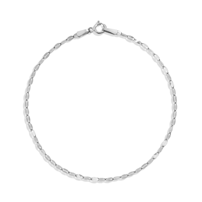 Valentino Chain Bracelet Vermeil 14k White Gold 6in 6.5in 7in 7.5in First