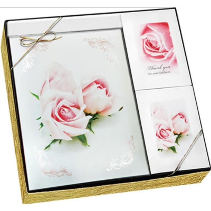 Cherish rose gift box set used in funeral service operations, from lynch supply