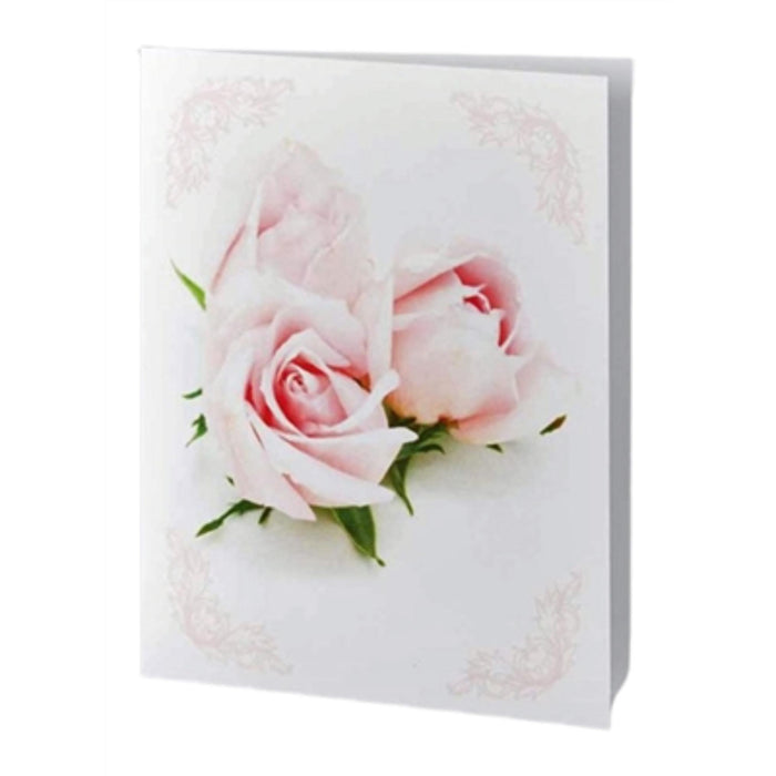 Cherished rose series service folder used in funeral service operations, from lynch supply