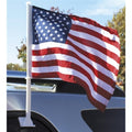 Clip-on  american flags for autos used in funeral service operations, from lynch supply