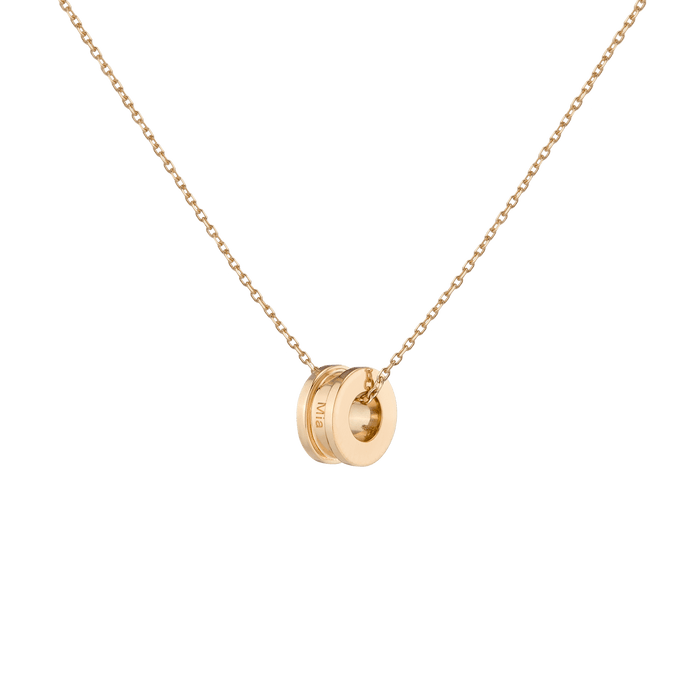 Column Pendant Necklace Vermeil 14k 18k Yellow Gold First
