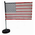 Complete auto magnetic american flag with 6" x 9" banner used in funeral service operations, from lynch supply