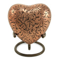 Copper oak cremation keepsake heart cremation supplies and equipment product