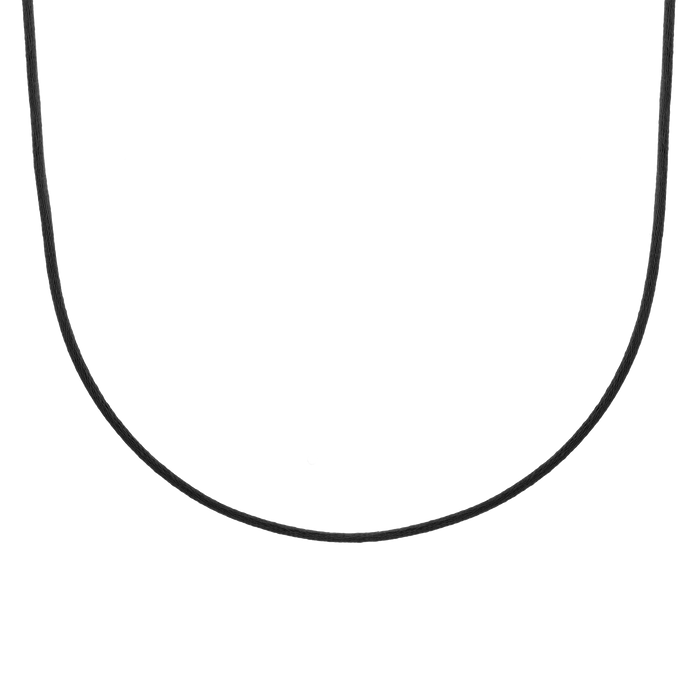 Cord Necklace Vermeil Yellow Gold Black