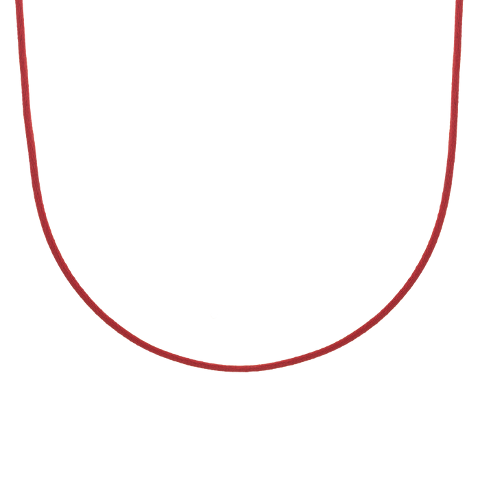 Cord Necklace Vermeil Yellow Gold Red