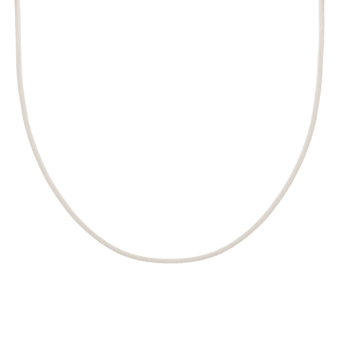 Cord Necklace Vermeil Yellow Gold Grey