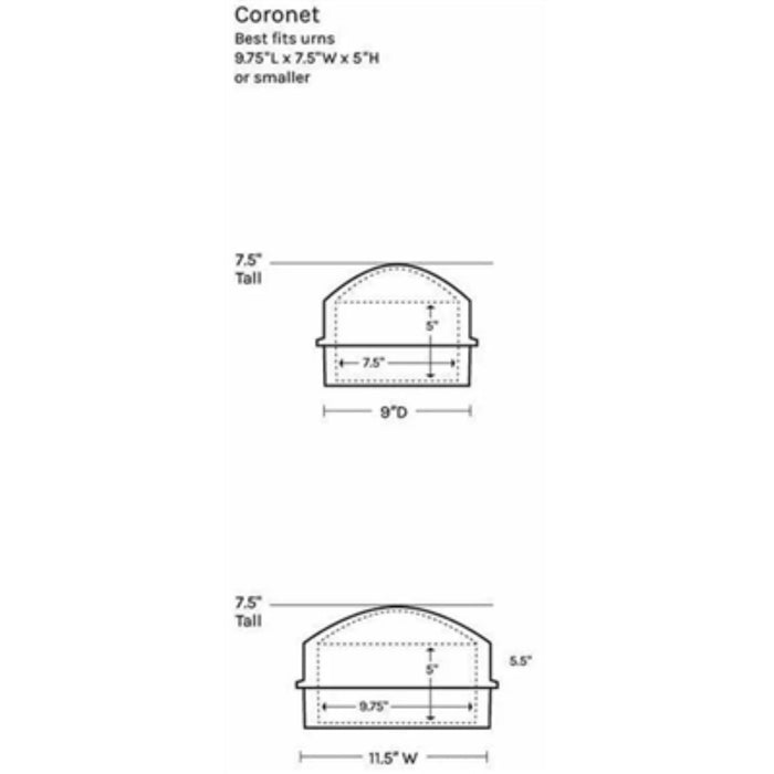 CORONET SMALL URN VAULT (3-PACK)