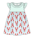 Crawfish/Striped Dress