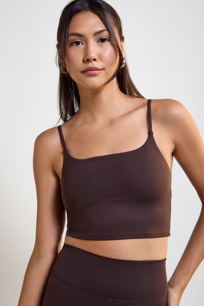 Cropped Tank Top with Adjustable Straps - 9209