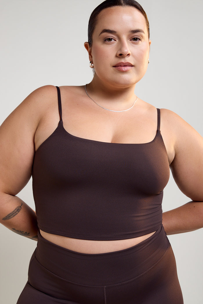 Cropped Tank Top with Adjustable Straps - 9209