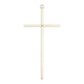 Cross-10" plain brass used in funeral service operations, from lynch supply